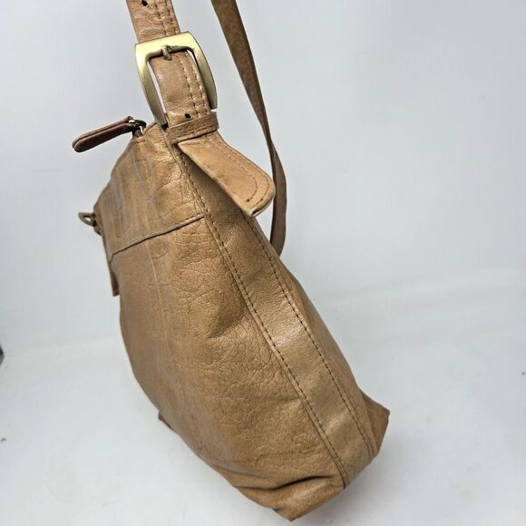 GREAT AMERICAN LEATHER WORKS Shoulder Bag Caramel Brown Purse Soft Boho Embossed - Picture 7 of 16
